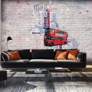 Fototapeta -Czerwony Autobus Graffiti