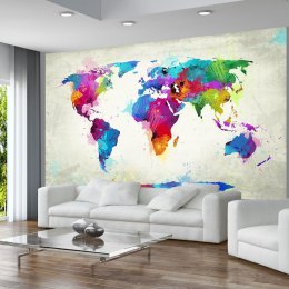 Fototapeta - Kolorowa malowana mapa