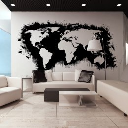 Fototapeta 550 x 270 cm Czarno-biała mapa świata