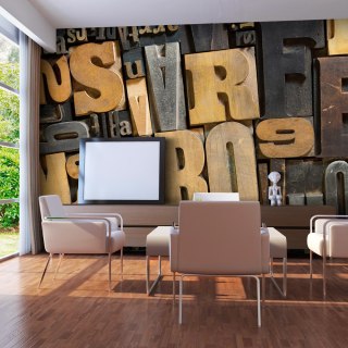 Fototapeta - Litery z drewna 3D
