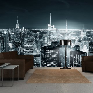 Fototapeta - Nowy Jork, noc, drapacze