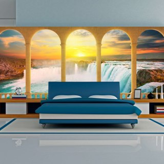 Fototapeta - Wodospad Niagara, kolumny