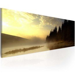 Obraz 120 x 40 cm - Mgła nad jeziorem