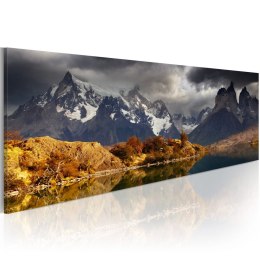 Obraz 120 x 40 cm - Mountain landscape before a storm