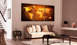 Obraz 150 x 50 cm - Rdzawe kontynenty