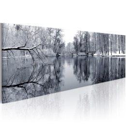 Obraz 120 x 40 cm - pejzaż: zima