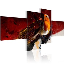 Obraz - Malutki ptaszek na czterech częściach