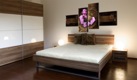 Obraz - Orchidea i drewno Obraz - Orchidea i drewno