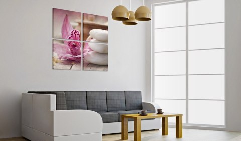 KWADRATOWY OBRAZ NA ŚCIANĘ DO SALONU 40 x 40 CM - Orchidea i KWADRATOWY OBRAZ NA ŚCIANĘ DO SALONU 40 x 40 CM - Orchidea i