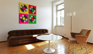Kwadratowy Obraz - Kolorowe Winyle: Pop art