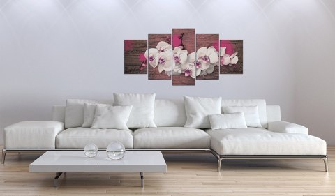 Obraz 5-częściowy - Radość i orchidea Obraz 5-częściowy - Radość i orchidea
