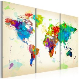 Obraz - Kolorowa Mapa - Tryptyk