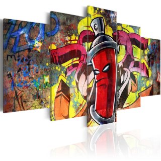 Obraz 5-częściowy - Graffiti spray