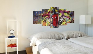 Obraz 5-częściowy - Graffiti spray