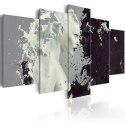 OBRAZ NA ŚCIANĘ DO SALONU, 100 x 50 cm, 5 CZĘŚCIOWY - Black or white? - 5 pieces
