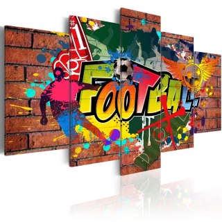 Obraz 5-częściowy - Graffiti football