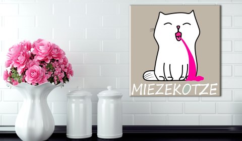 KWADRATOWY OBRAZ NA ŚCIANĘ DO SALONU 40 x 40 CM - Miezekotze KWADRATOWY OBRAZ NA ŚCIANĘ DO SALONU 40 x 40 CM - Miezekotze