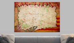Obraz na korku - Mapa Barcelony