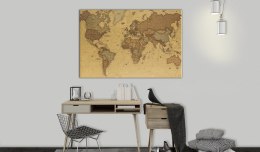Obraz na korku 90 x 60 cm - Starożytna mapa świata