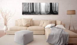Obraz 150 x 50 cm - Czarno-biały las