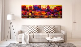 Obraz 150 x 50 cm - Kolorowa panorama miasta