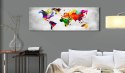 Obraz 150 x 50 cm - Mapa świata: Kolorowa rewolucja
