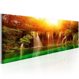 Obraz 150 x 50 cm - Natura: Zachwycający wodospad