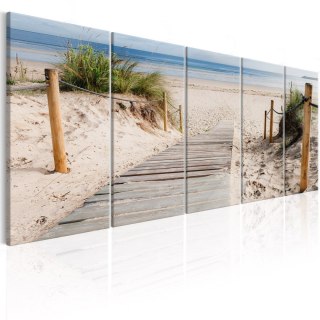 Obraz 5-częściowy - Plaża po deszczu