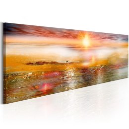 Obraz 150 x 50 cm - Pomarańczowe morze