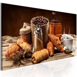 Obraz 150 x 50 cm - Wymarzone śniadanie - Kawa