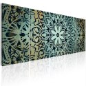 DUŻY OBRAZ NA ŚCIANĘ, 225 x 90 cm, 5 CZĘŚCIOWY Zielona Mozaika