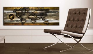 Obraz 150 x 50 cm - Złota mapa