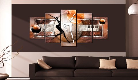 OBRAZ NA ŚCIANĘ DO SALONU, 100 x 50 cm, 5 CZĘŚCIOWY - Taniec żywiołów: ziemia OBRAZ NA ŚCIANĘ DO SALONU, 100 x 50 cm, 5 CZĘŚCIOWY - Taniec żywiołów: ziemia
