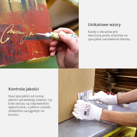 Obraz malowany - Zorza w abstrakcji Obraz malowany - Zorza w abstrakcji