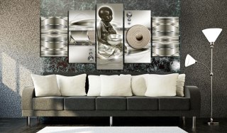OBRAZ NA ŚCIANĘ DO SALONU, 100 x 50 cm, 5 CZĘŚCIOWY - Ukojenie Zen