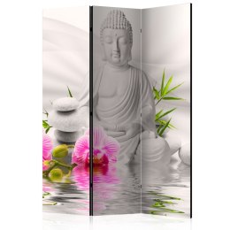 Parawan 3-częściowy - Budda i orchidee 