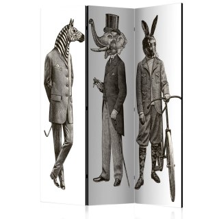 Parawan 3-częściowy - Eleganckie zoo 