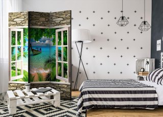 Parawan 3-częściowy - Tropikalna plaża 