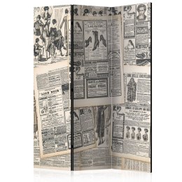 Parawan 3-częściowy - Vintage Newspapers 