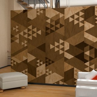 Tapeta na ścianę 10 m - Brązowy patchwork