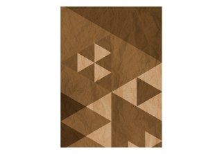 Tapeta na ścianę 10 m - Brązowy patchwork