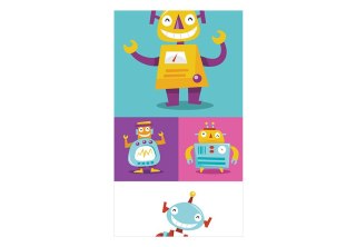 Tapeta na ścianę 10 m - Kolorowe Roboty
