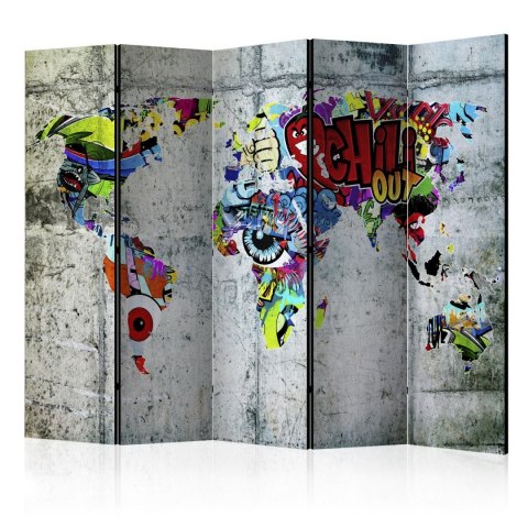 Parawan 5-częściowy - Świat graffiti 