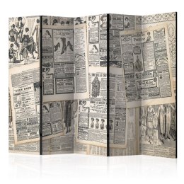 Parawan 5-częściowy - Vintage Newspapers II 