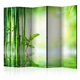 Parawan 5-częściowy - Zielony bambus II 