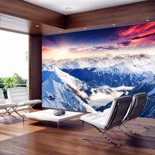 Fototapeta - Szczyty Gór Alp - zachód
