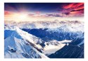 Fototapeta - Szczyty Gór Alp - zachód