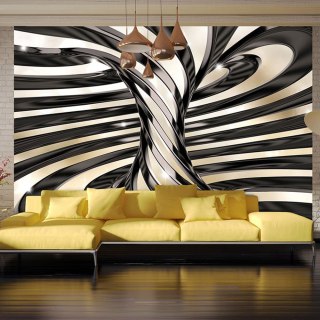 Fototapeta - Czarno-biała spirala 3D