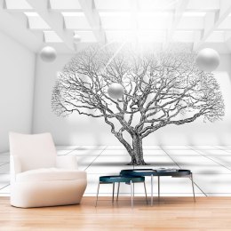 Fototapeta - biała optyczna 3D Drzewo
