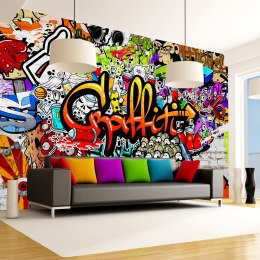 Fototapeta - Kolorowe graffiti, napis